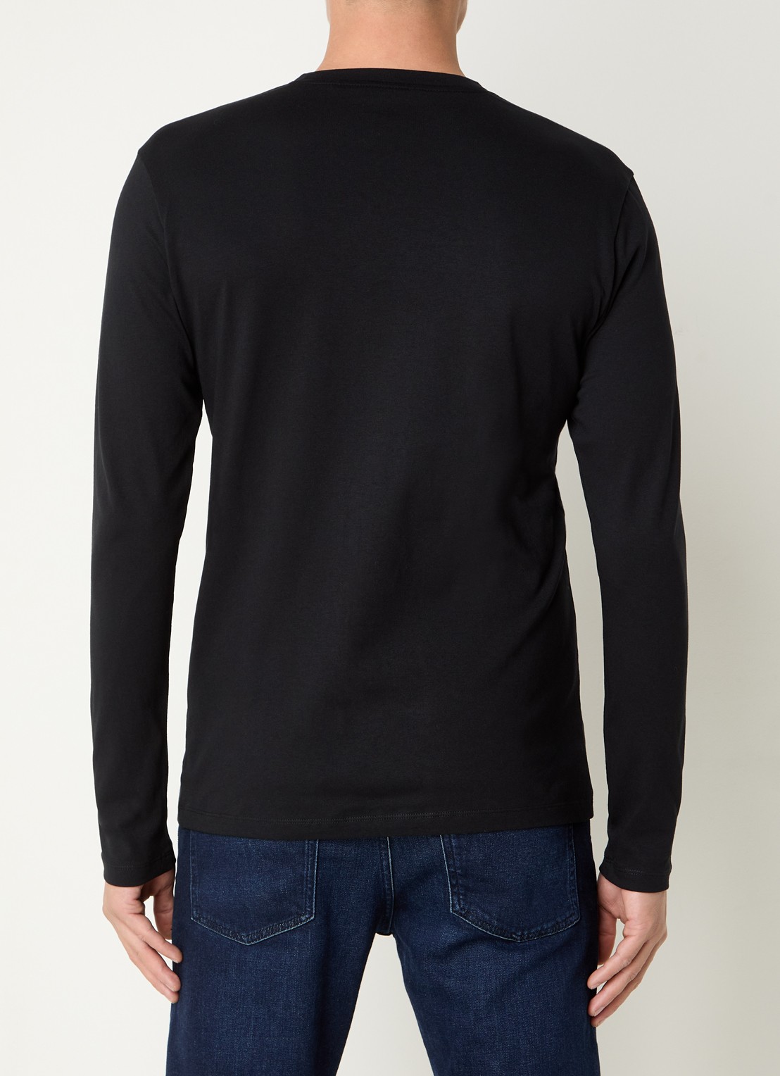 BOSS Tacks longsleeve met logo - achterkant 8 zwart