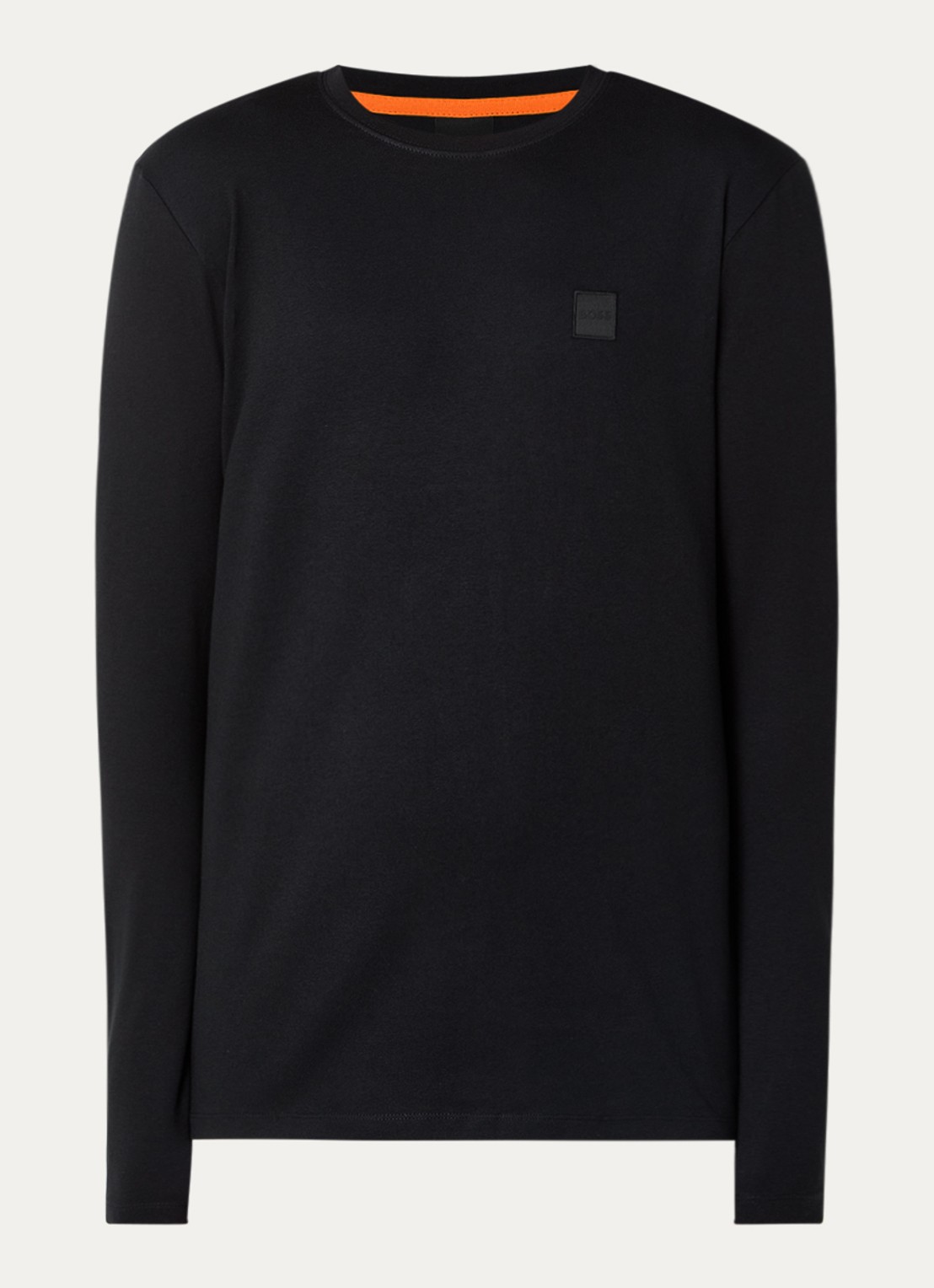 BOSS Tacks longsleeve met logo - voorkant 3 zwart