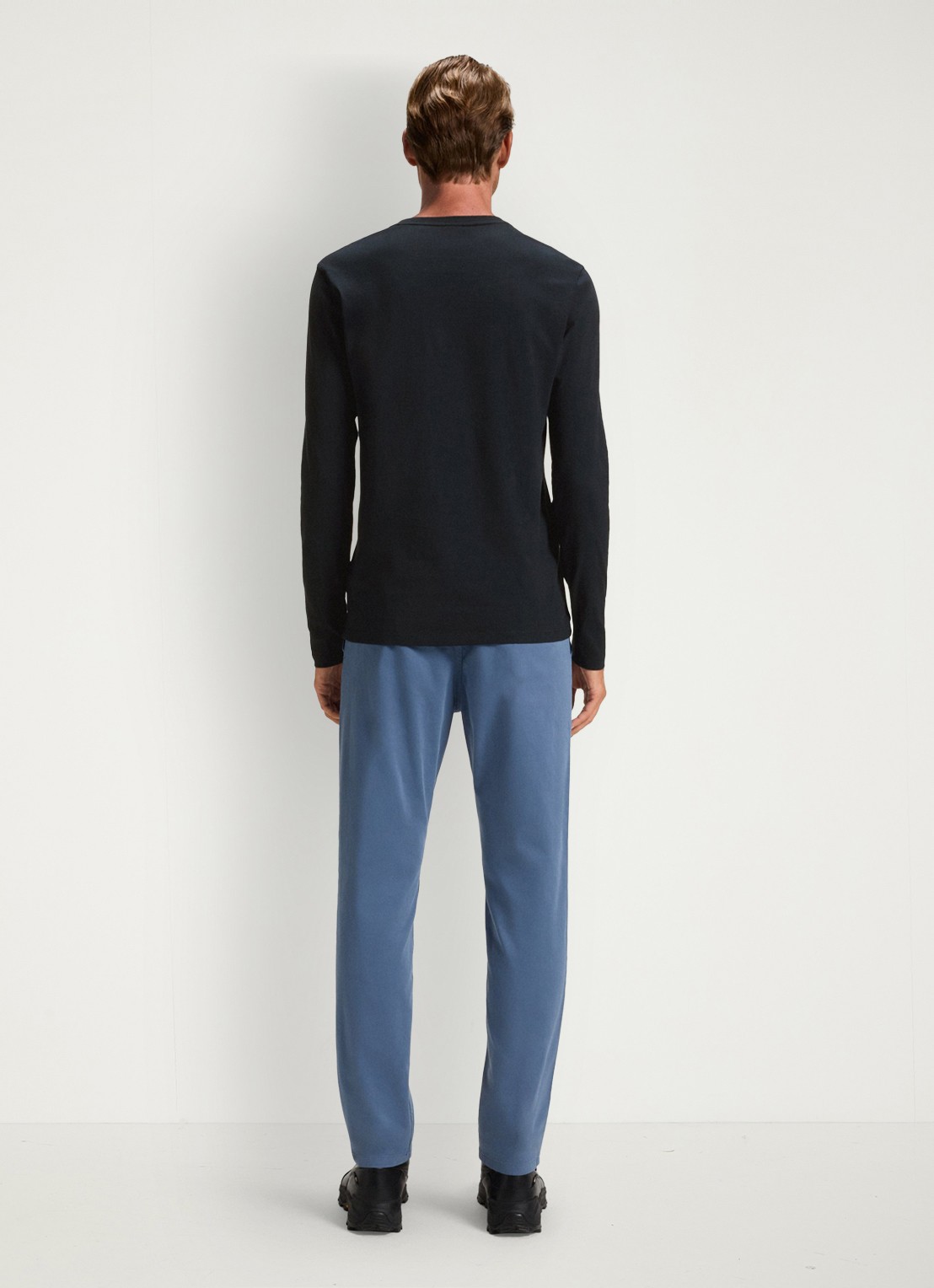 BOSS Tacks longsleeve met logo - achterkant 3 donkerblauw