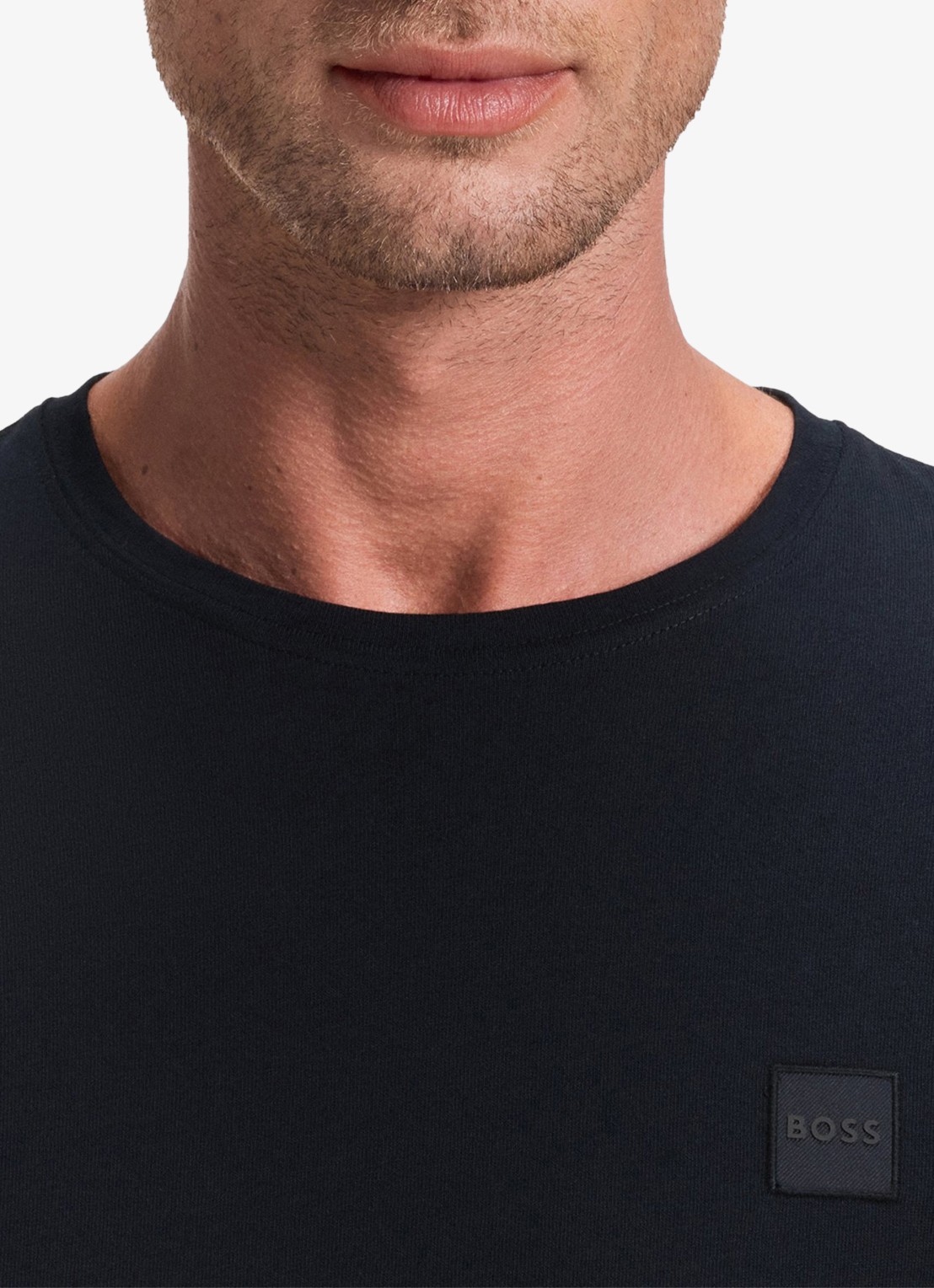 BOSS Tacks longsleeve met logo - detail 5 donkerblauw