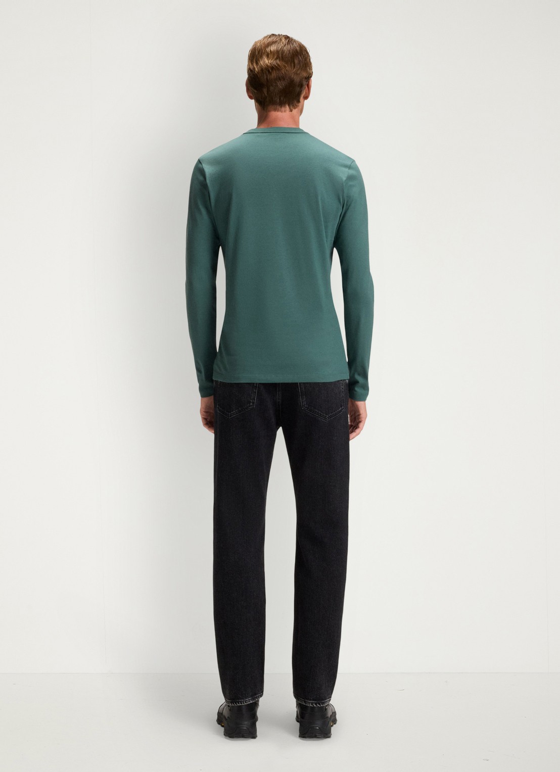 BOSS Tacks longsleeve met logo - achterkant 3 zeegroen