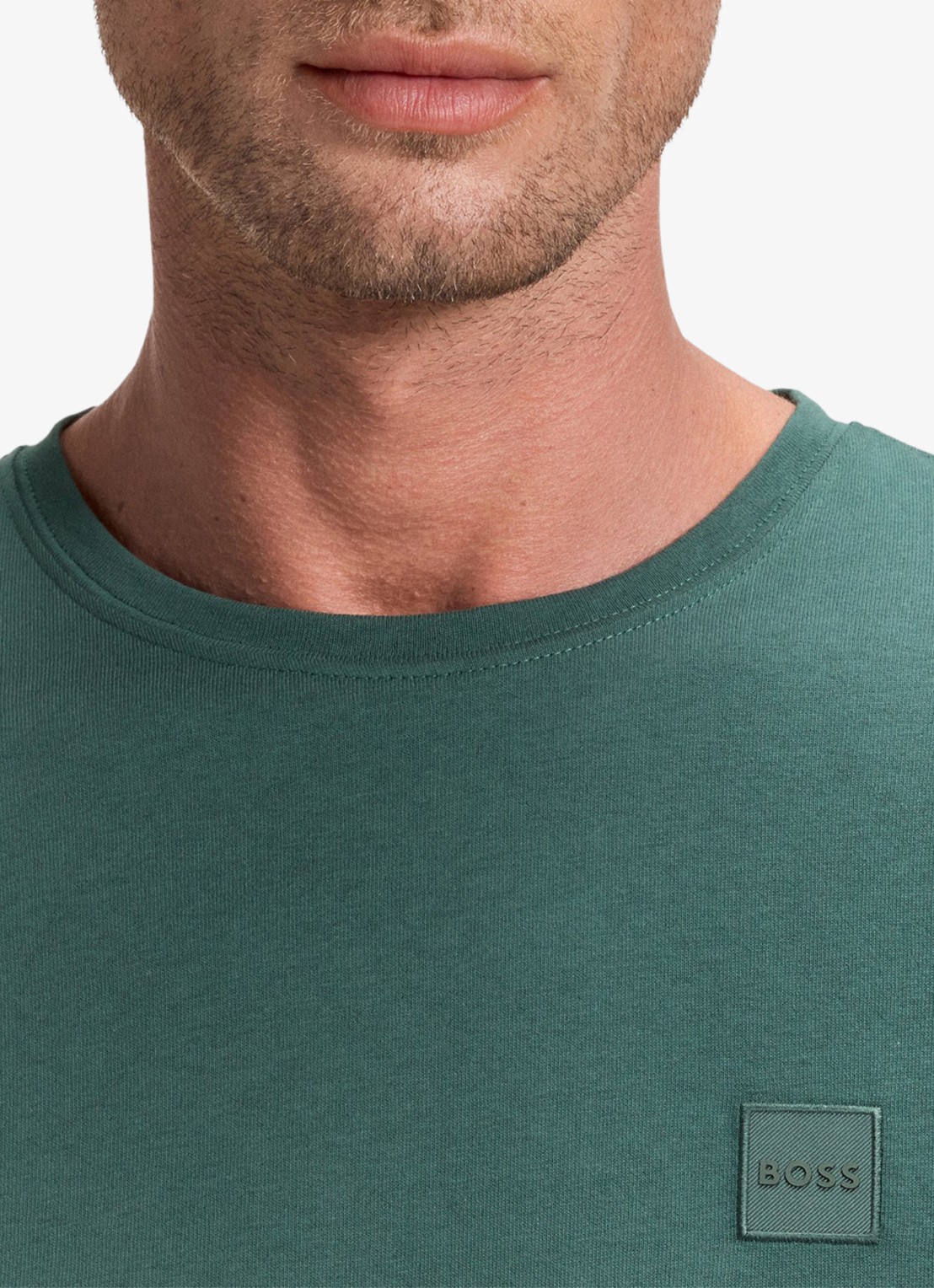 BOSS Tacks longsleeve met logo - detail 5 zeegroen