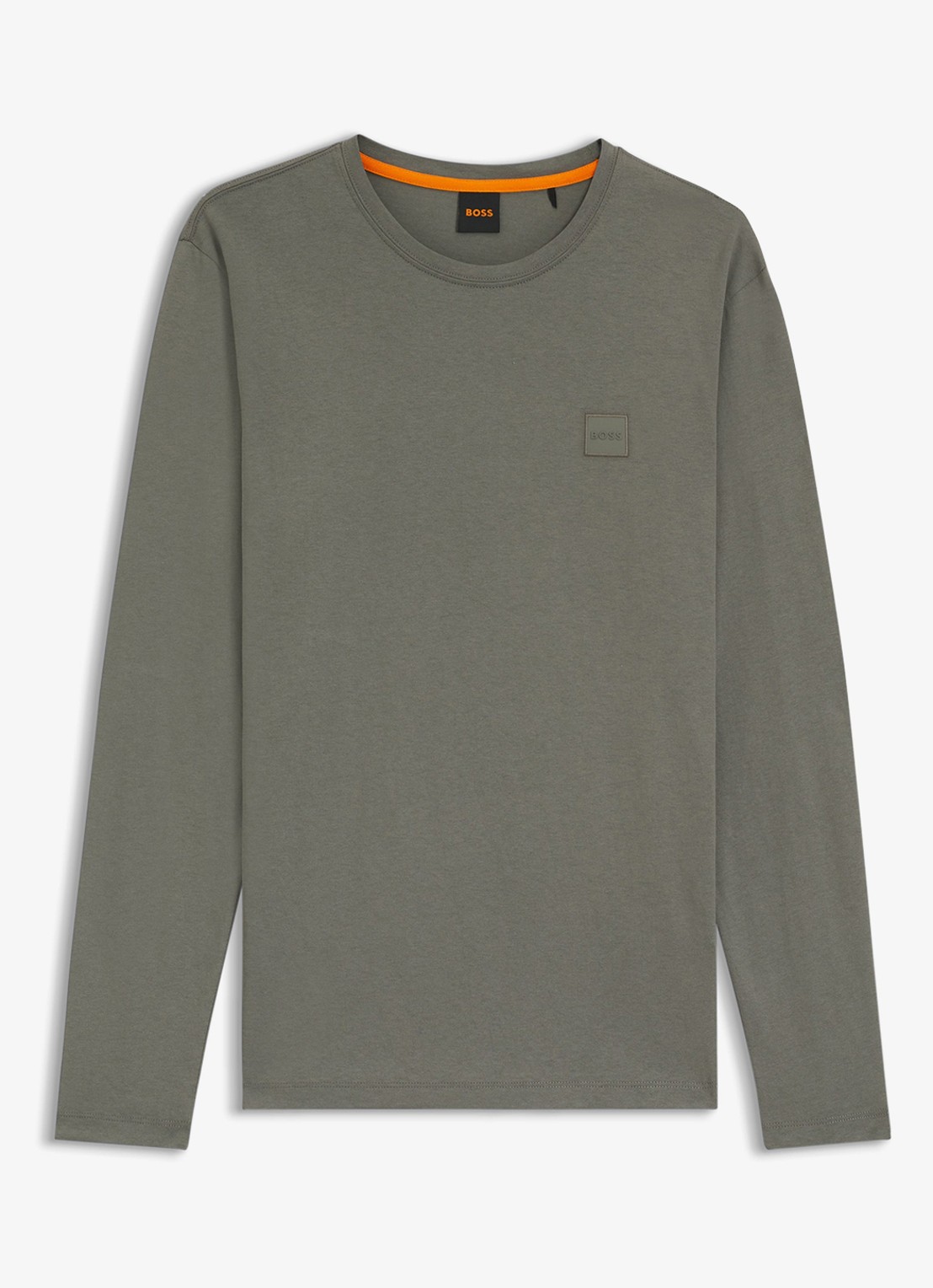 BOSS Tacks longsleeve met logo - voorkant 2 grijs