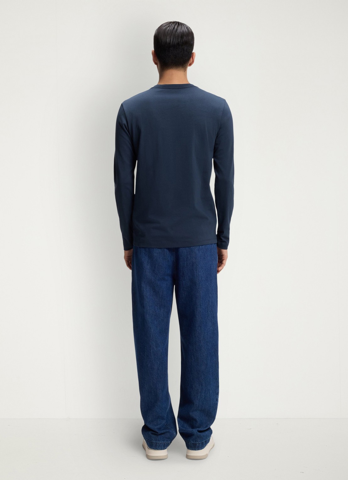 BOSS Tacks longsleeve met logo - achterkant 3 donkerblauw