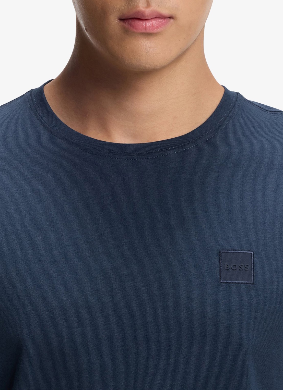 BOSS Tacks longsleeve met logo - detail 5 donkerblauw