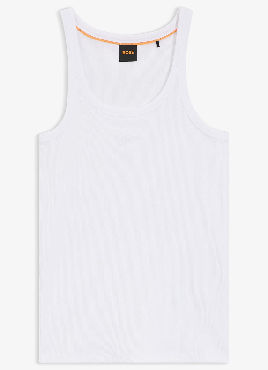 BOSS Tanktop in katoenblend - voorkant 3 wit