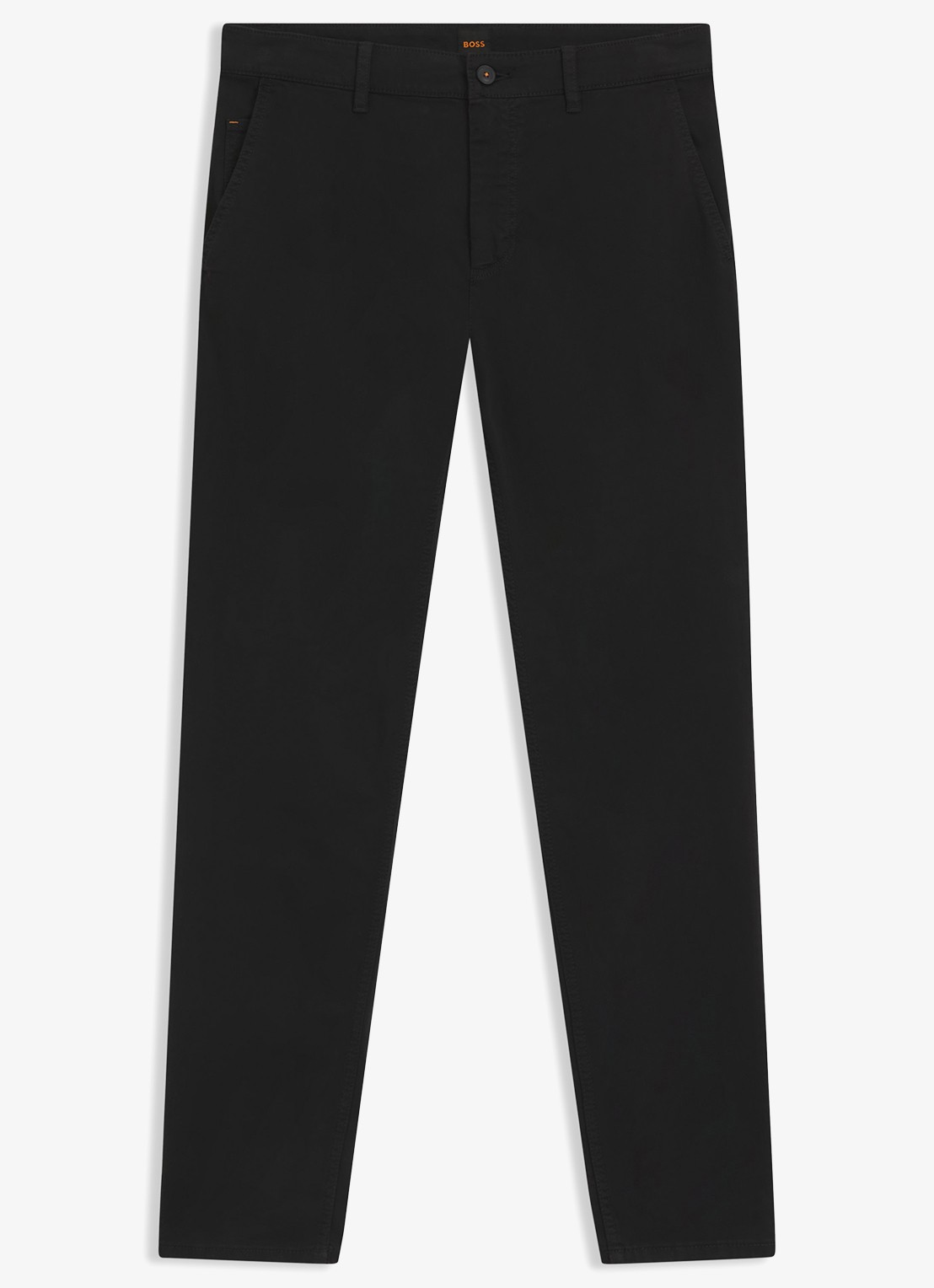 BOSS Tapered fit chino met steekzakken - voorkant zwart