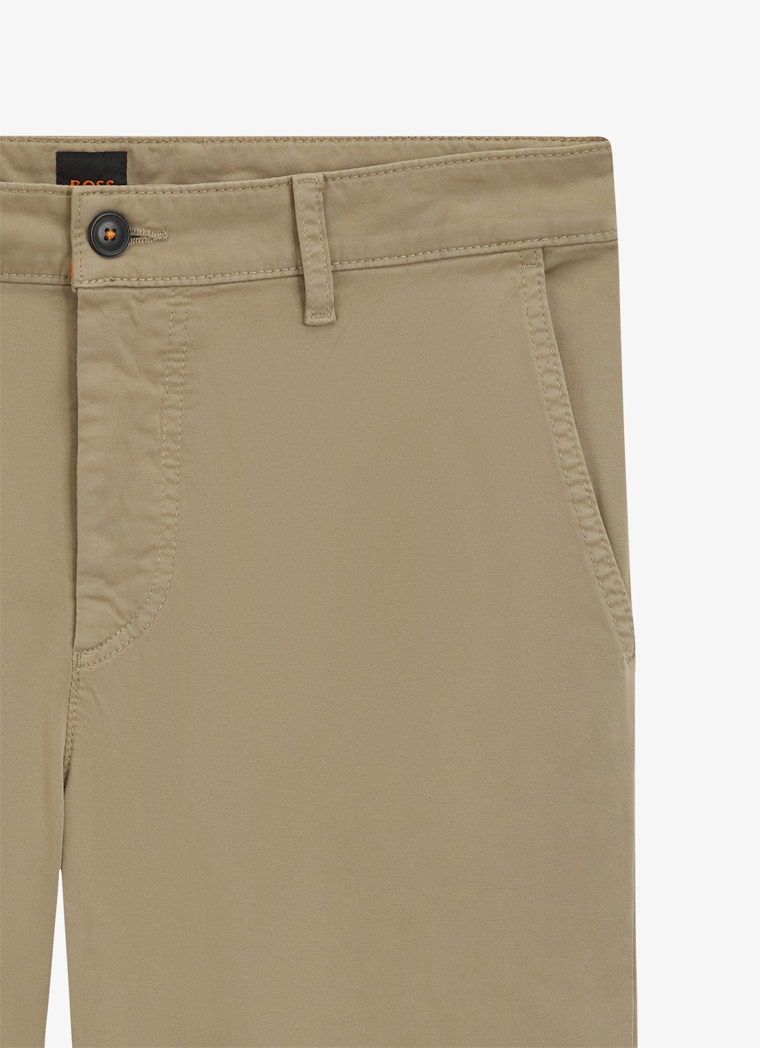 BOSS Tapered fit chino met steekzakken - detail 5 khaki