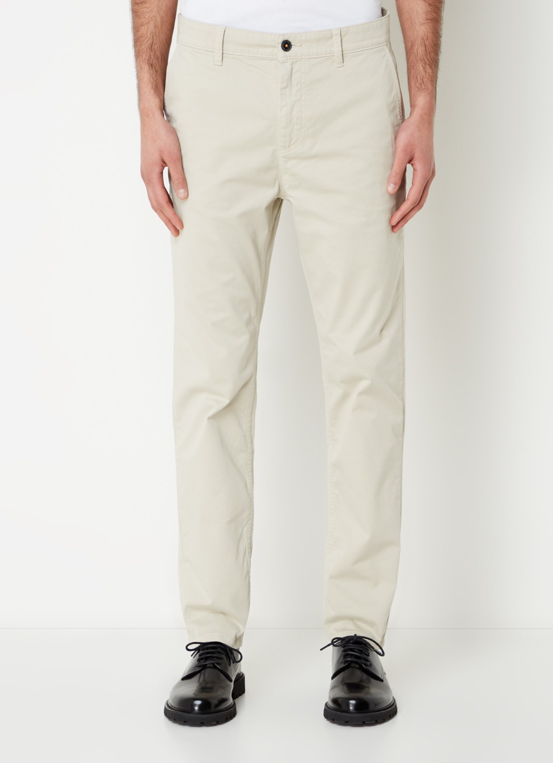 BOSS Tapered fit chino met steekzakken - detail 4 beige