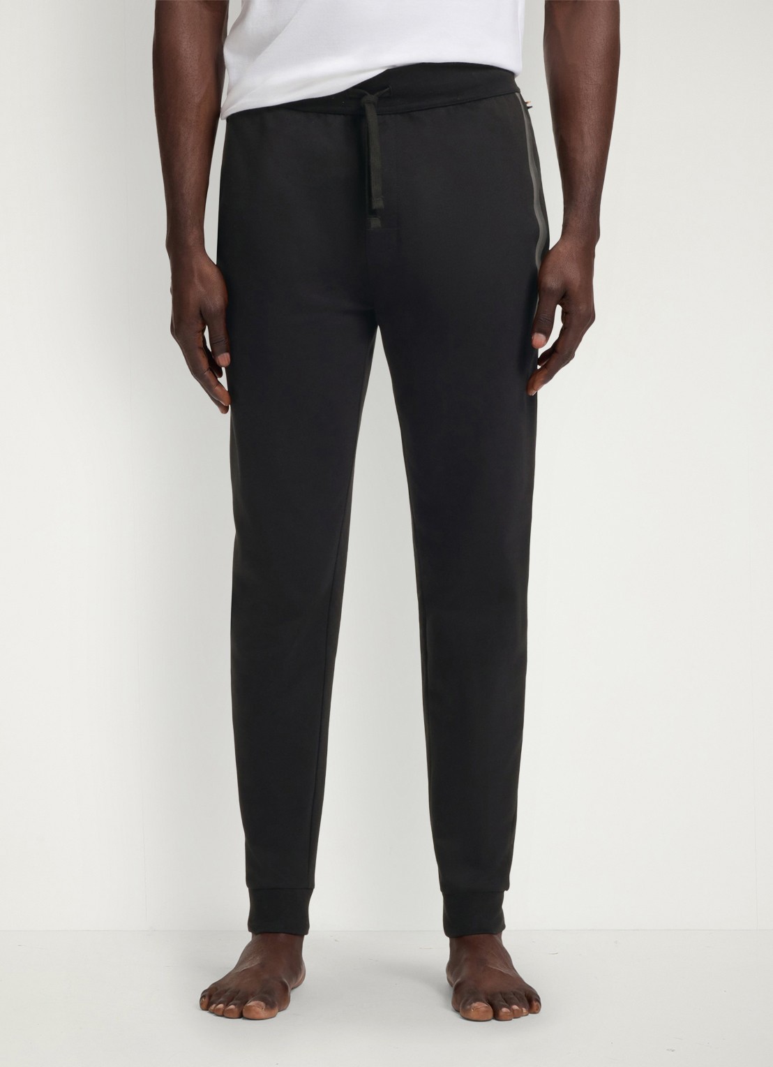 BOSS Tapered fit joggingbroek met logo  - detail black-004 / zwart
