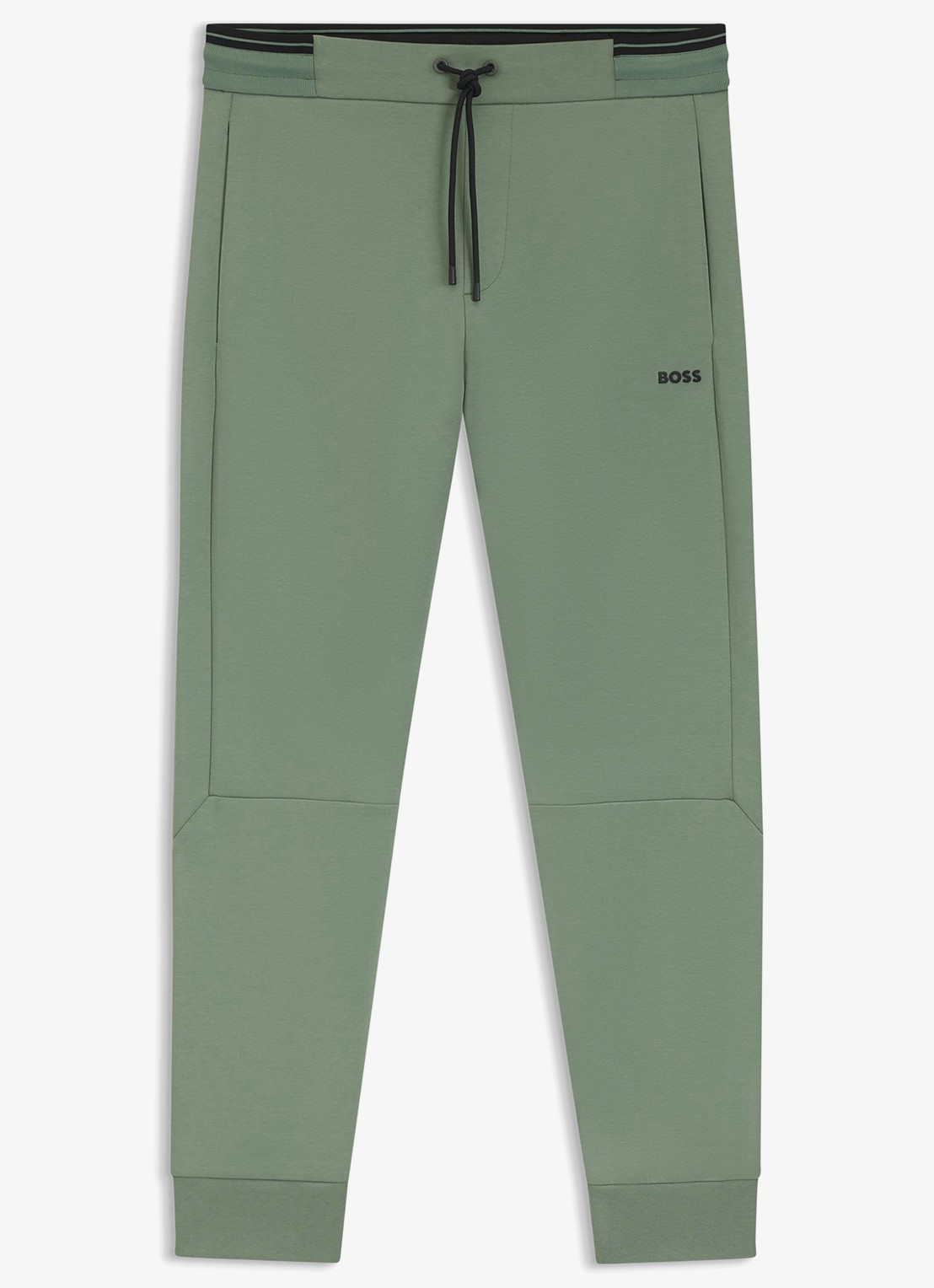 BOSS Tapered fit joggingbroek met steekzakken - voorkant 4 groen