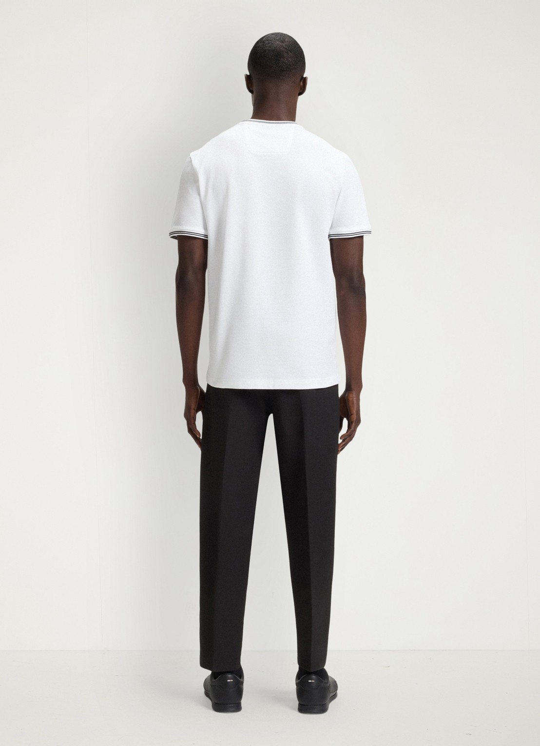 BOSS Taul T-shirt met logo en stretch - achterkant 5 wit