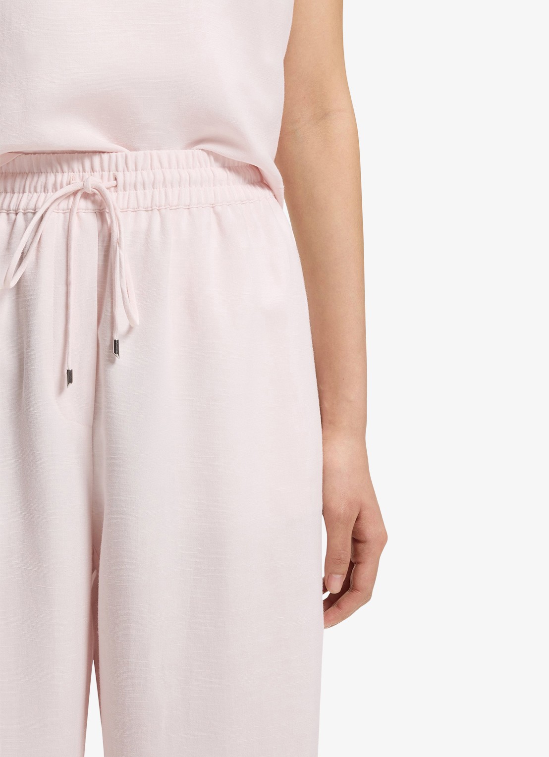 BOSS Tavati2_TI loose fit palazzo broek met steekzakken  - detail 4 light/pastel pink-680 / roze