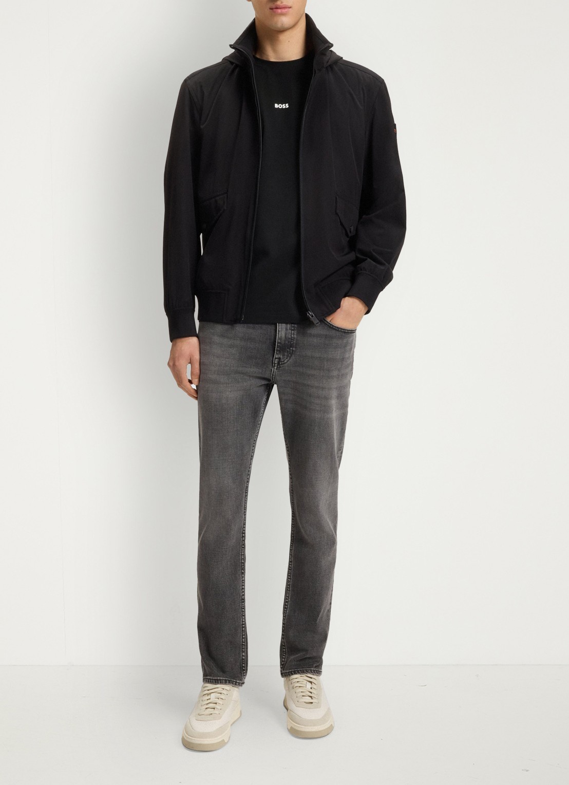 BOSS TChup T-shirt met logo - voorkant 2 black-001 / zwart