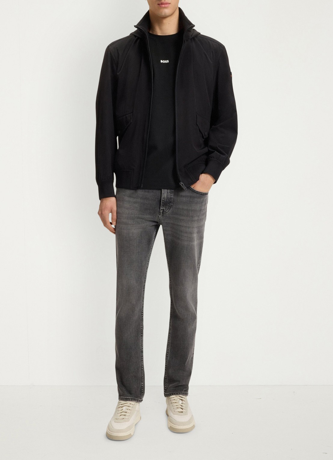 BOSS TChup T-shirt met logo - voorkant 6 black-001 / zwart