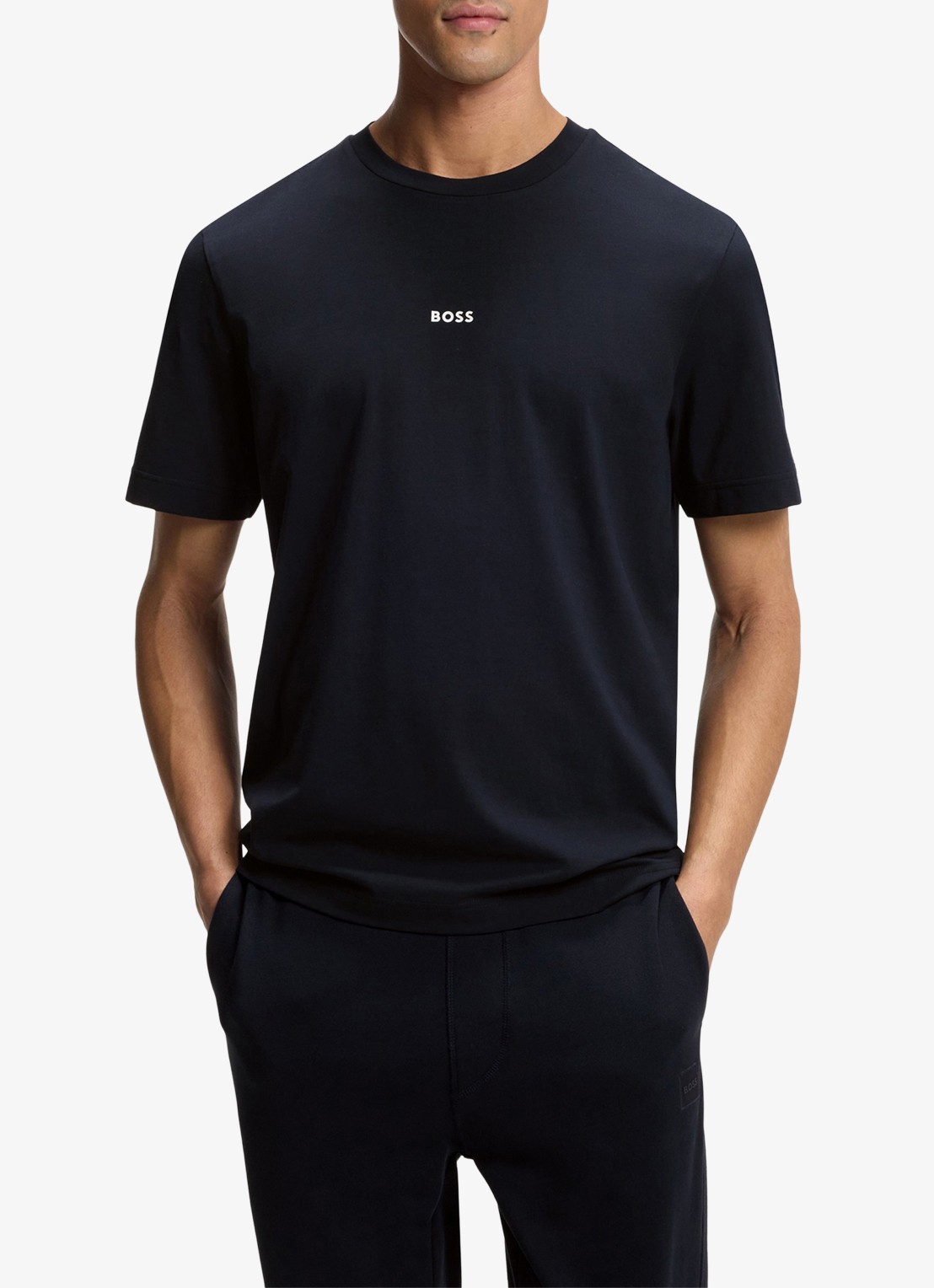 BOSS TChup T-shirt met logo - detail 3 dark blue-404 / blauw