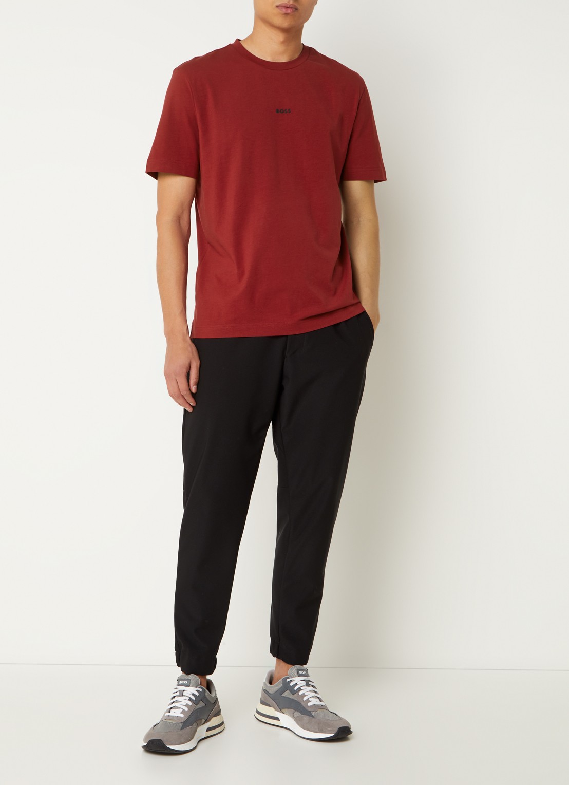 BOSS TChup T-shirt met logo - voorkant 3 open red-647 / rood