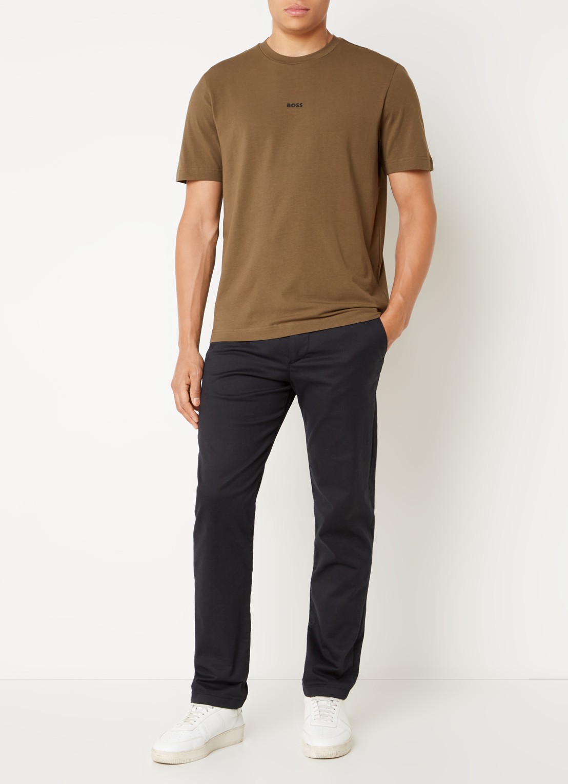 BOSS TChup T-shirt met logo - voorkant 3 open green-368 / groen