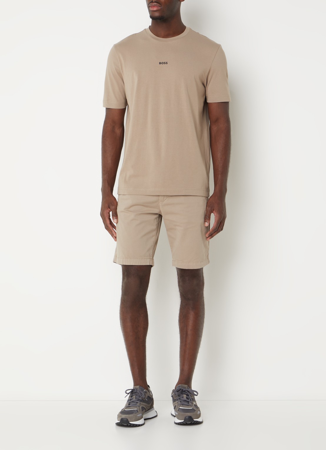 BOSS TChup T-shirt met logo - voorkant 2 open brown-246 / bruin