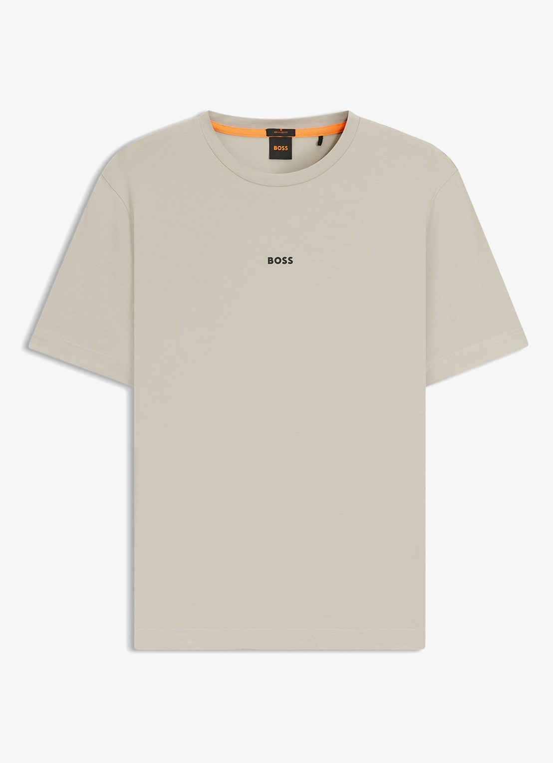 BOSS TChup T-shirt met logo - voorkant 3 light beige-271 / beige