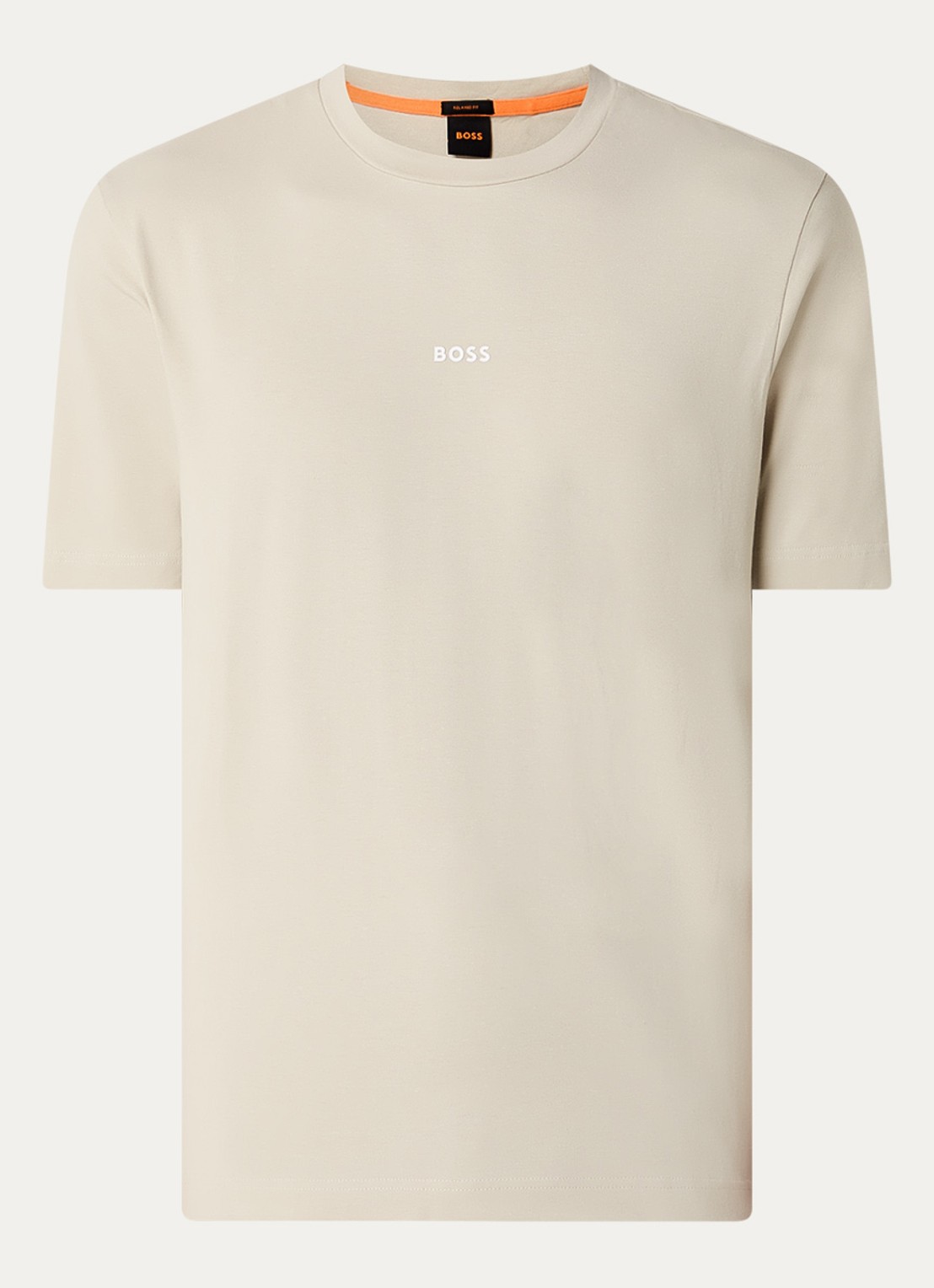 BOSS TChup T-shirt met logo - voorkant 5 light beige-271 / beige