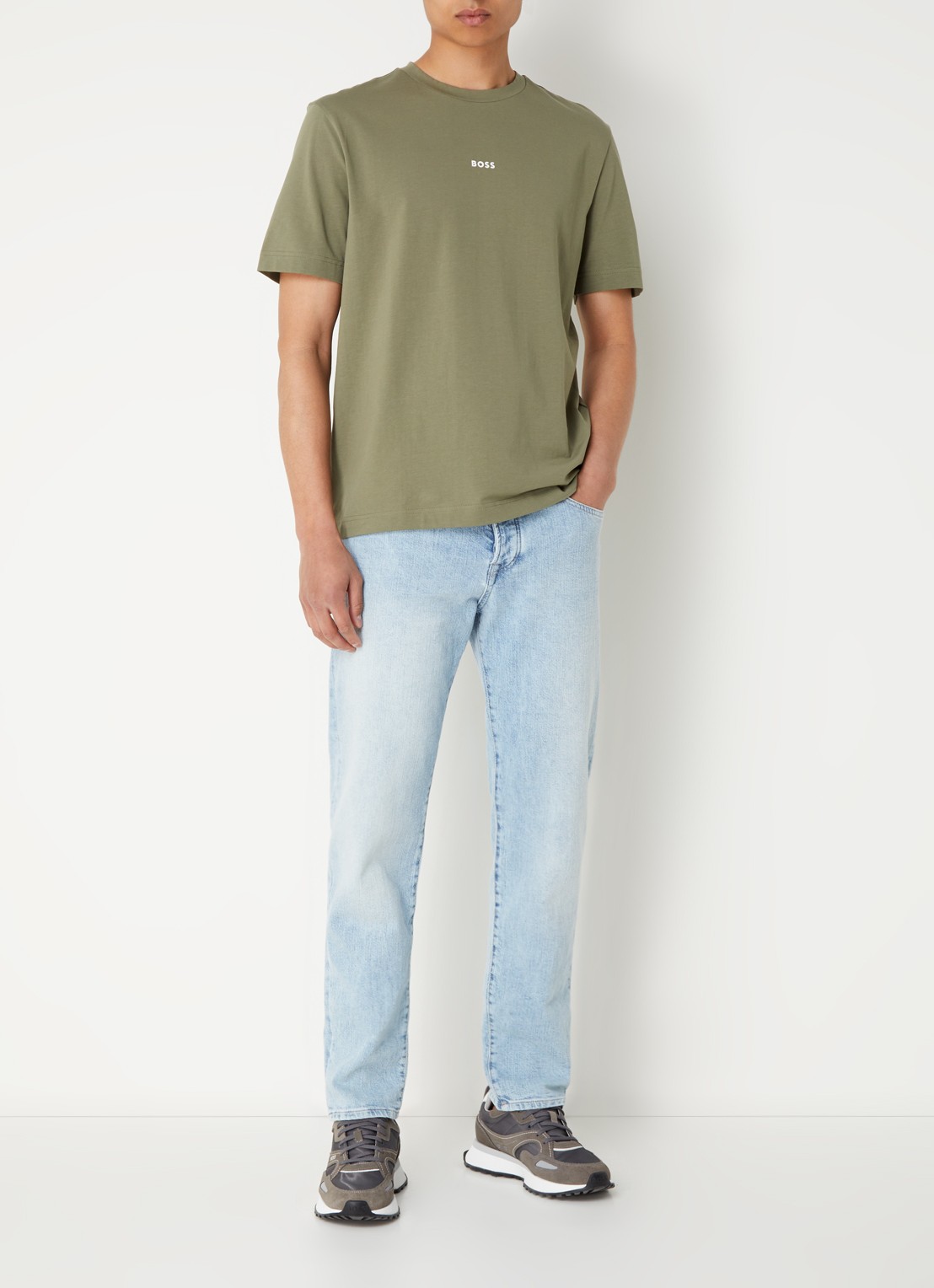 BOSS TChup T-shirt met logo - voorkant 2 open green-349 / groen