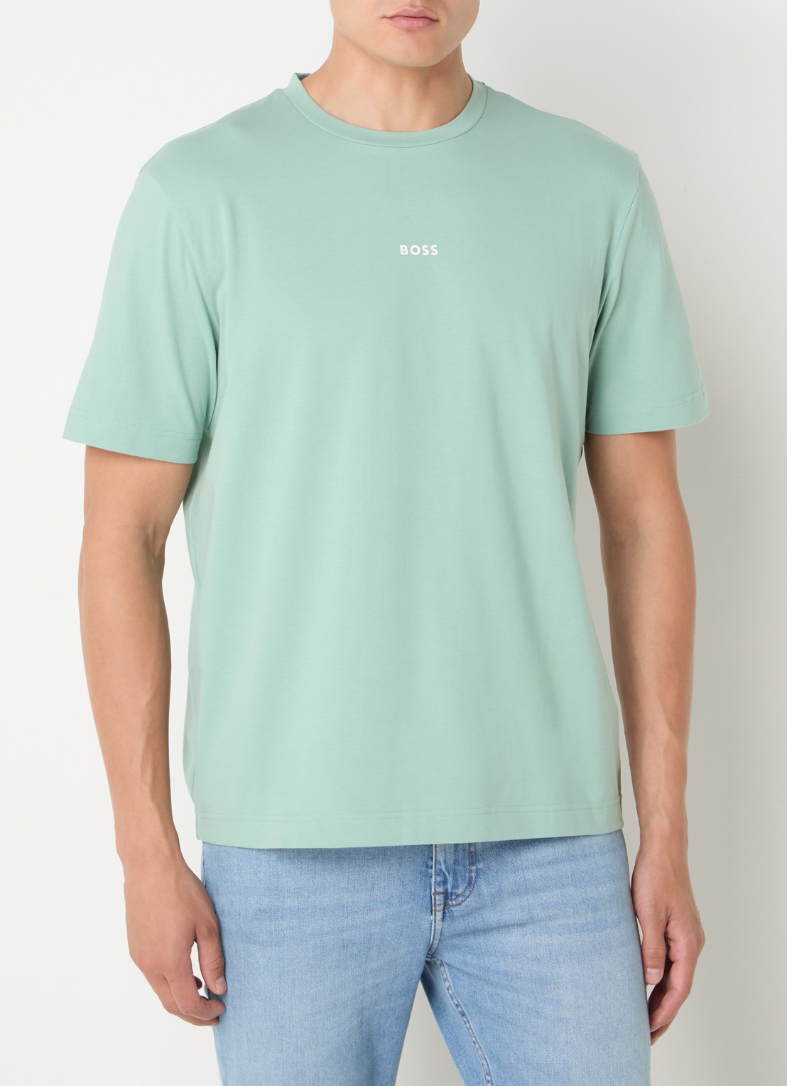 BOSS TChup T-shirt met logo - detail 4 light/pastel green-339 / groen