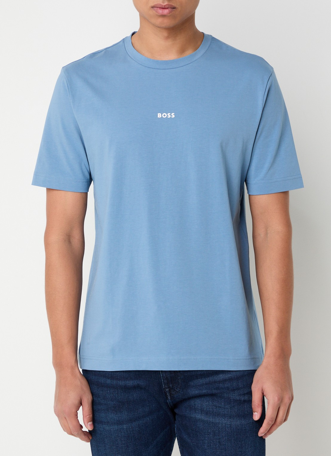 BOSS TChup T-shirt met logo - detail 3 light/pastel blue-459 / blauw