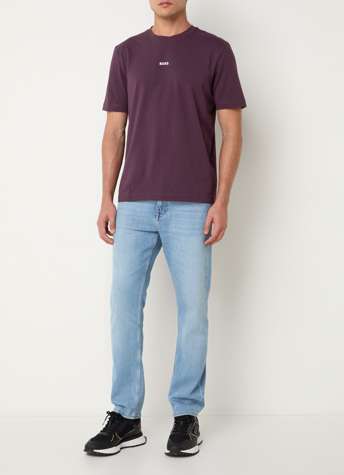 BOSS TChup T-shirt met logo - voorkant 3 open purple-543 / paars