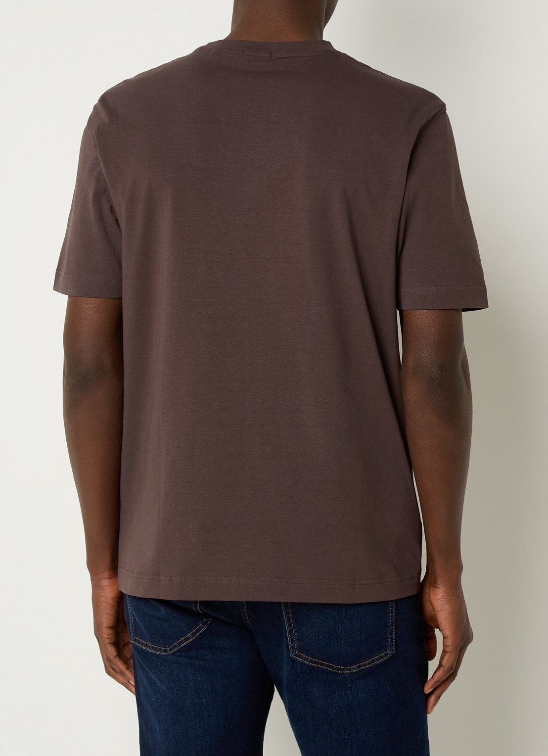 BOSS TChup T-shirt met logo - achterkant open brown-248 / bruin
