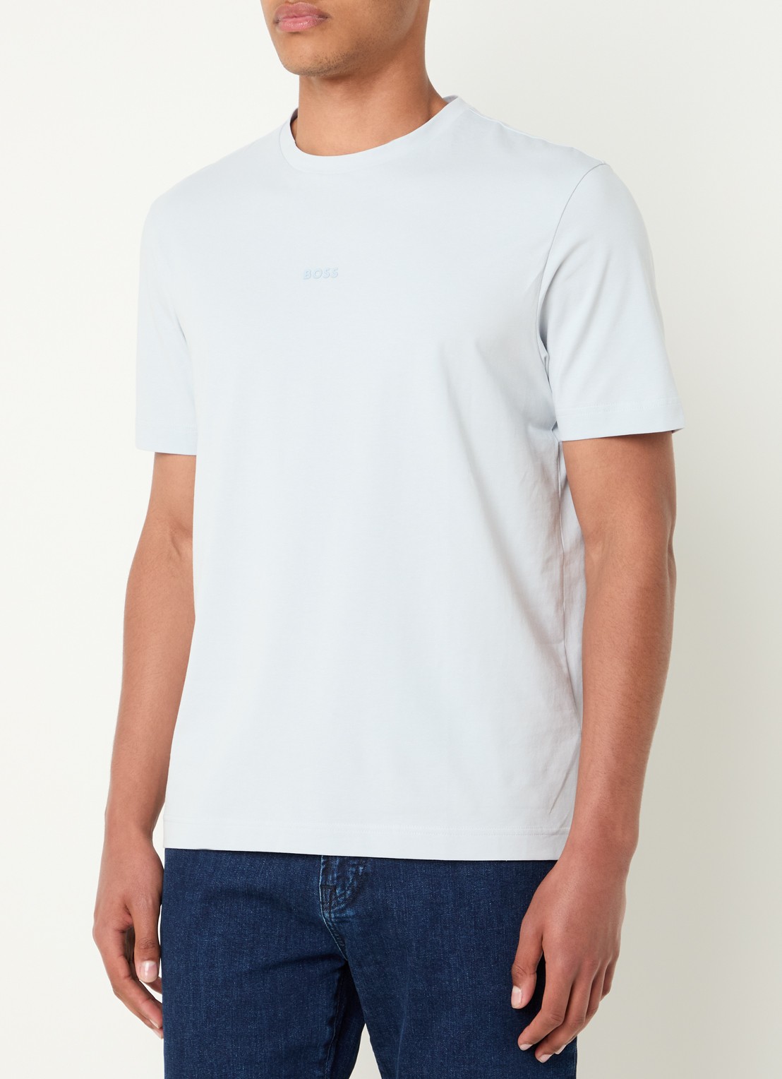 BOSS TChup T-shirt met logo - detail 4 light/pastel grey-053 / grijs