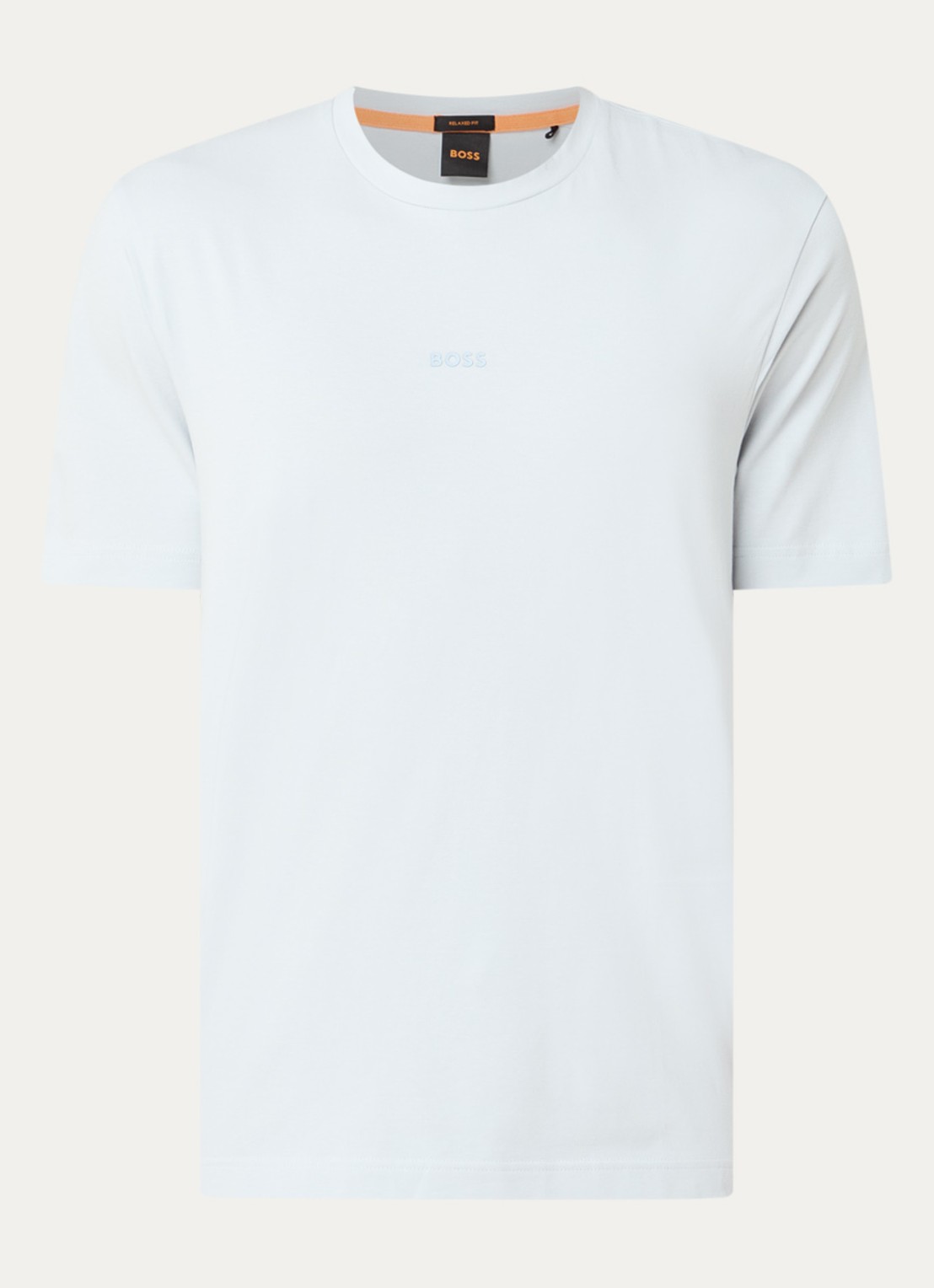 BOSS TChup T-shirt met logo - voorkant 2 light/pastel grey-053 / grijs