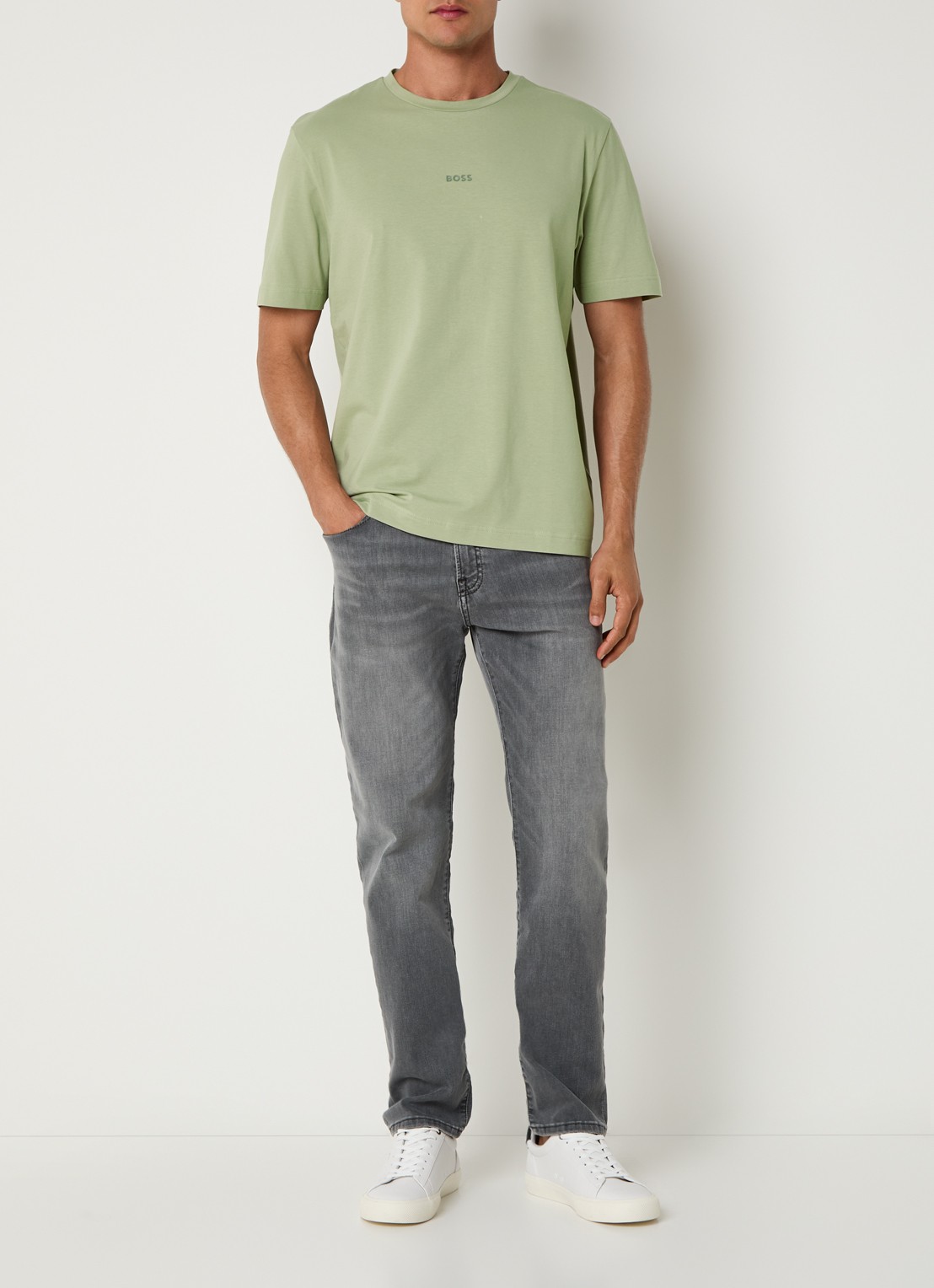 BOSS TChup T-shirt met logo - voorkant 4 open green-370 / groen