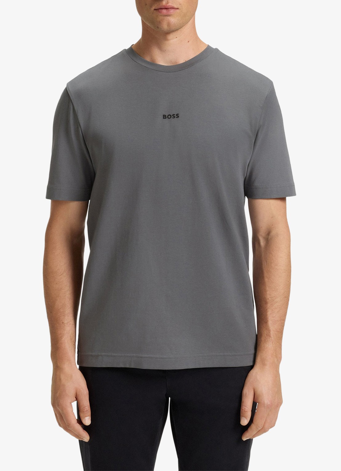 BOSS TChup T-shirt met logo - detail open grey-062 / grijs