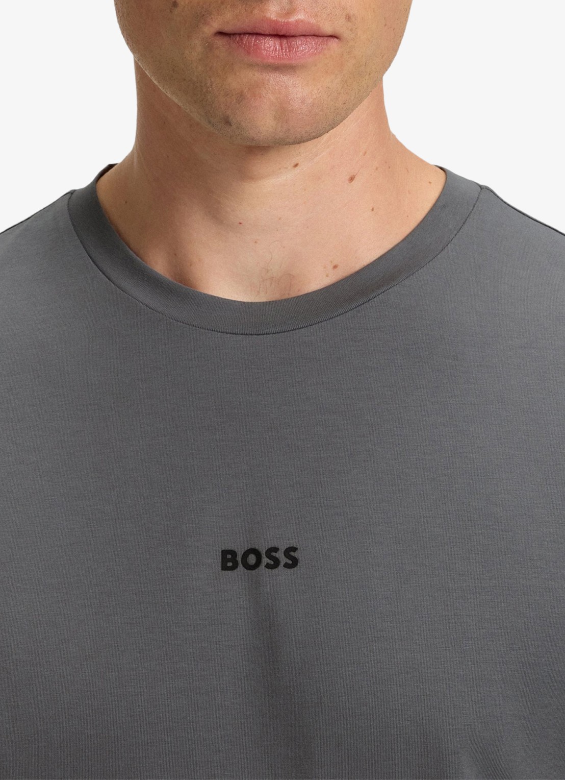 BOSS TChup T-shirt met logo - detail 2 open grey-062 / grijs