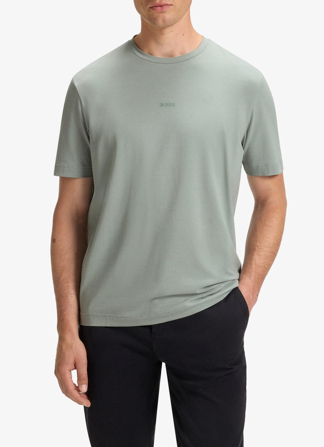 BOSS TChup T-shirt met logo - detail 4 open green-351 / groen