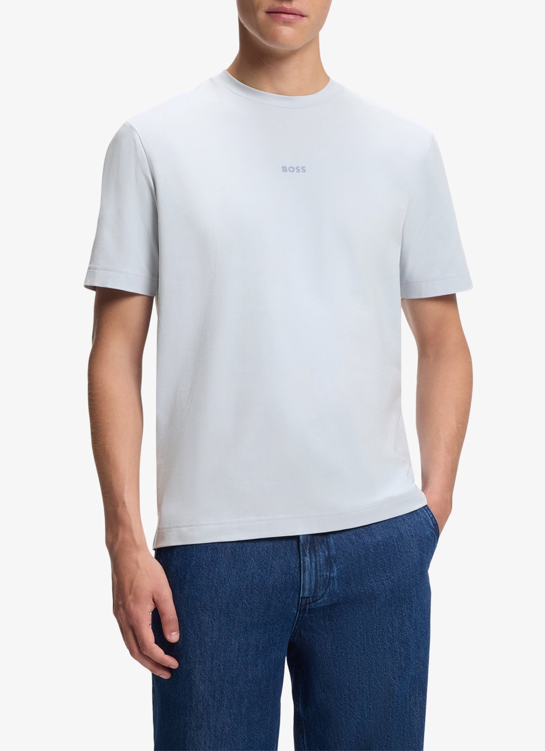 BOSS TChup T-shirt met logo - detail 4 light/pastel grey-054 / grijs