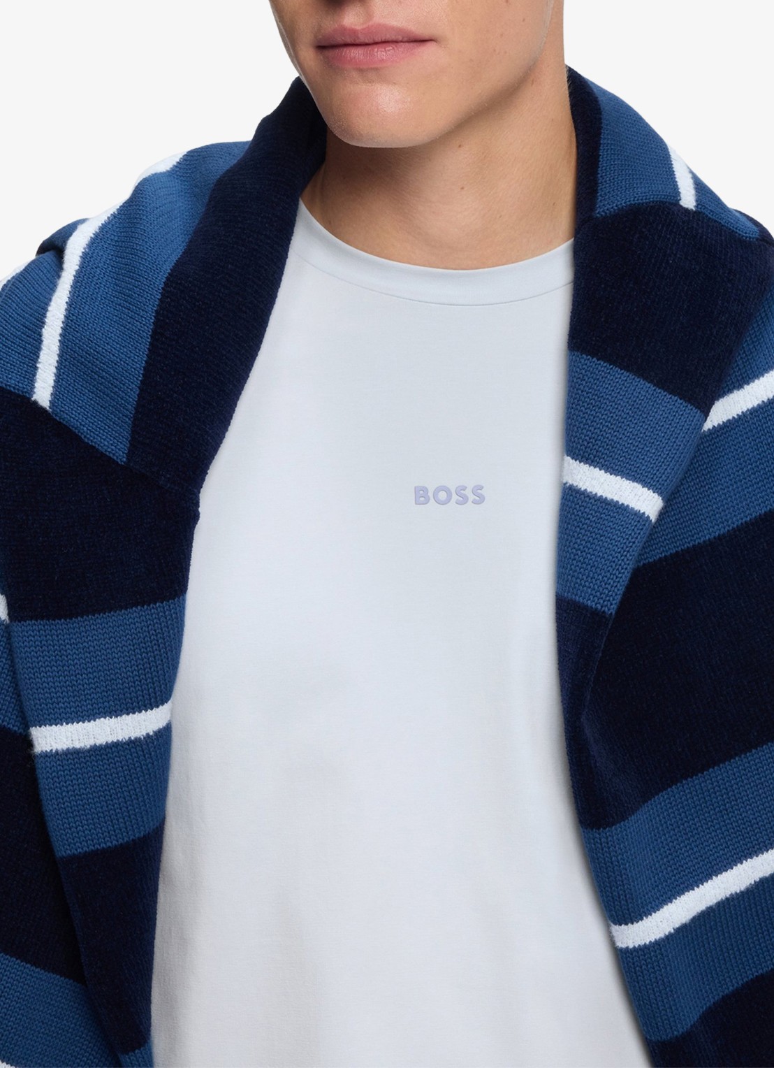 BOSS TChup T-shirt met logo - detail 5 light/pastel grey-054 / grijs