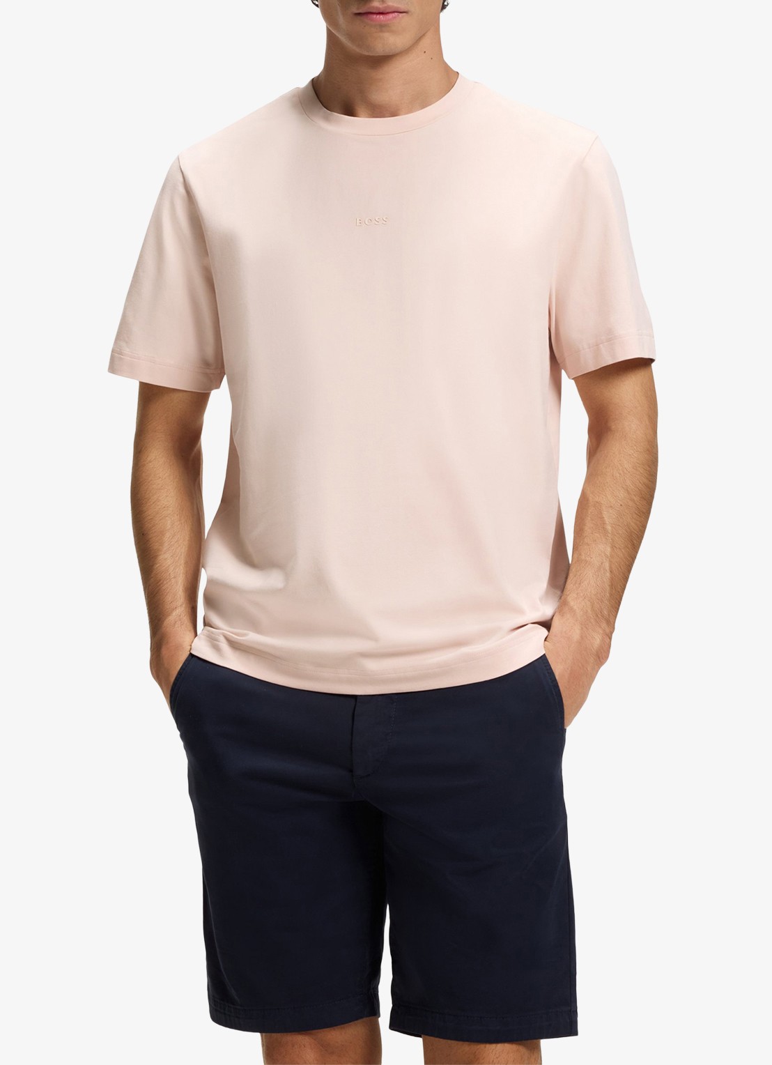 BOSS TChup T-shirt met logo - detail open pink-690 / roze