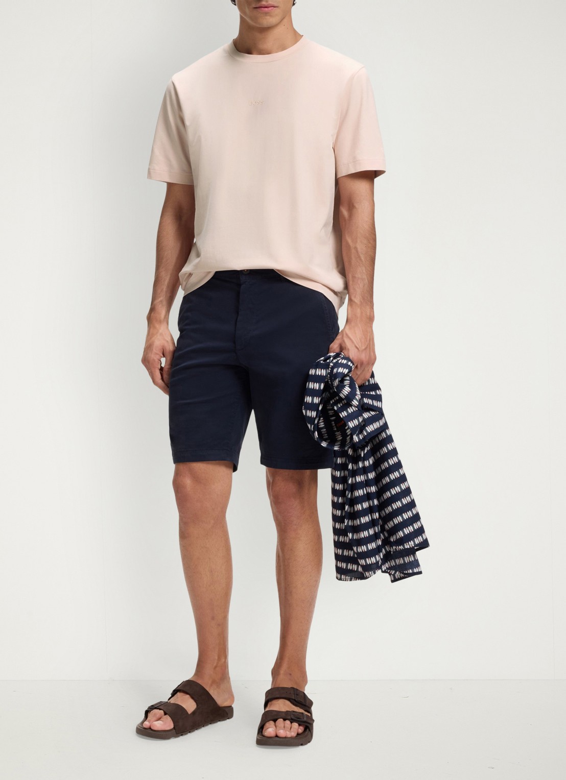 BOSS TChup T-shirt met logo - voorkant 5 open pink-690 / roze