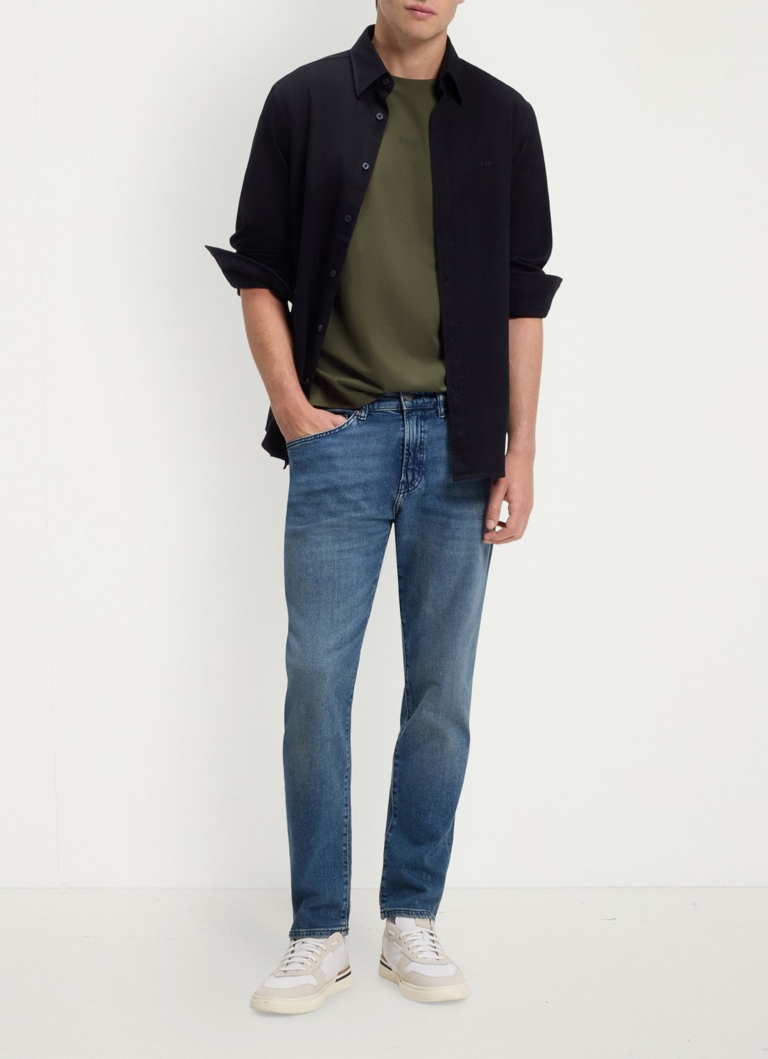 BOSS TChup T-shirt met logo - voorkant 3 bright green-325 / groen