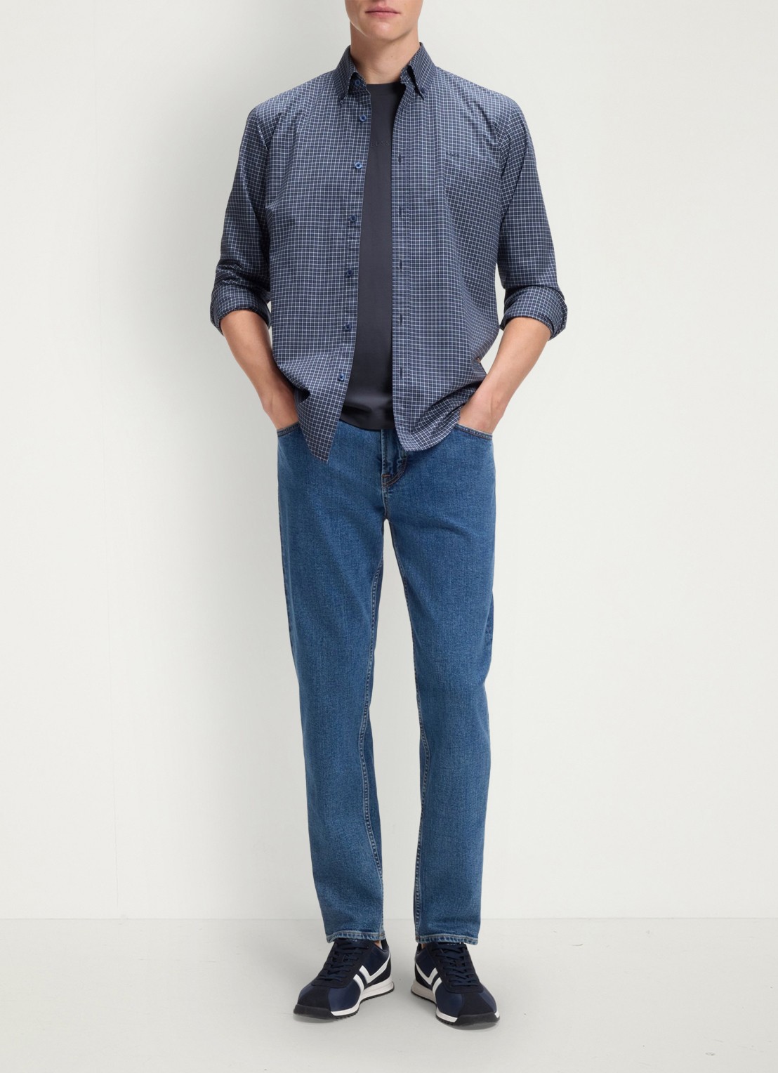 BOSS TChup T-shirt met logo - voorkant 2 dark blue-406 / blauw