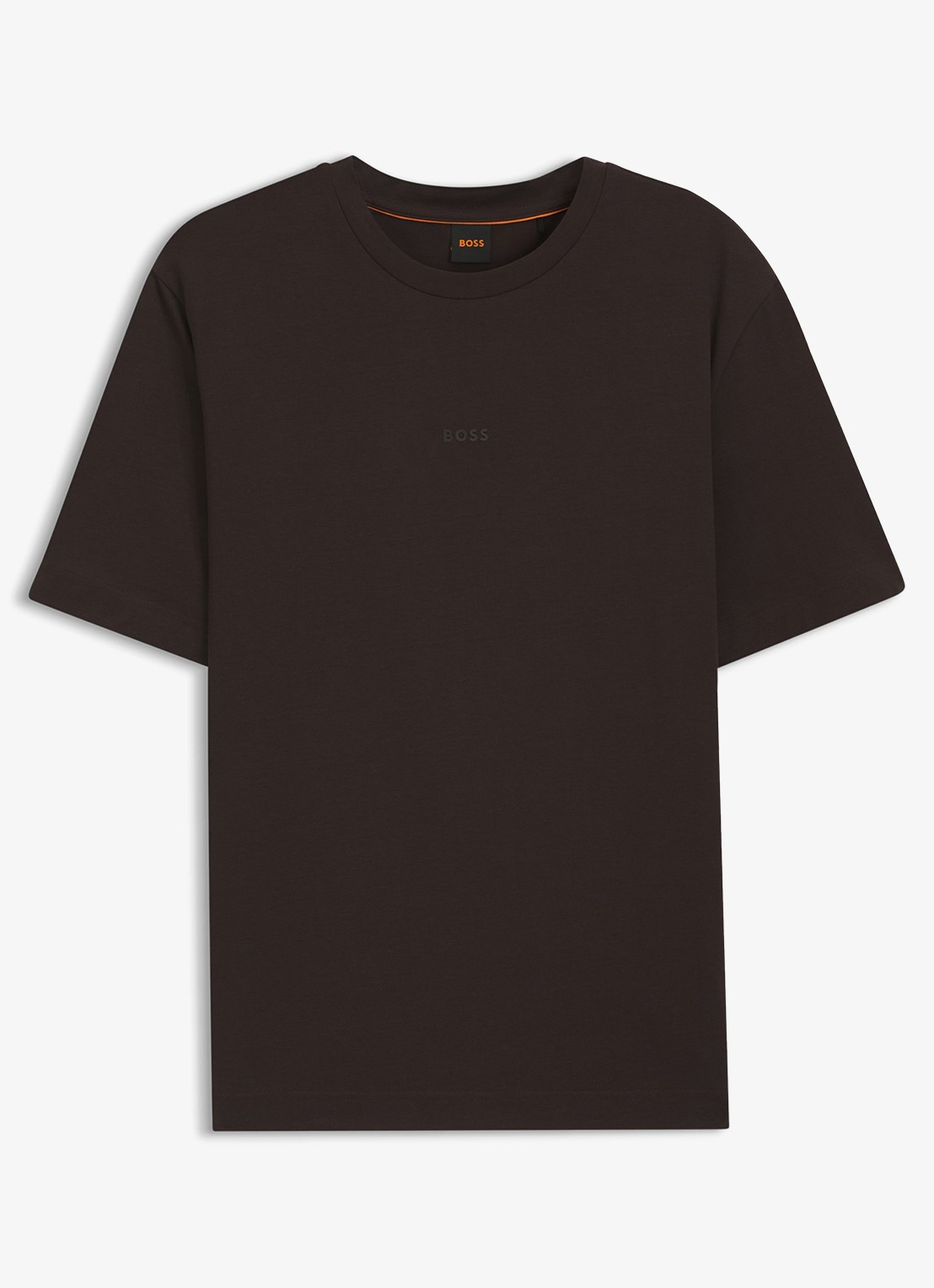 BOSS TChup T-shirt met logo - voorkant dark brown-207 / bruin