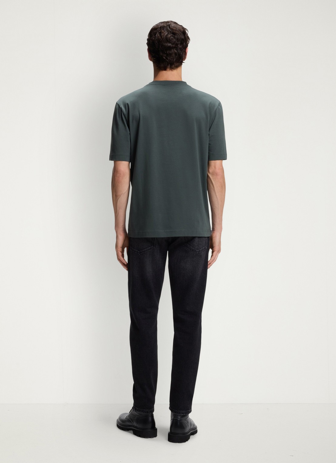 BOSS TChup T-shirt met logo - achterkant open green-377 / groen