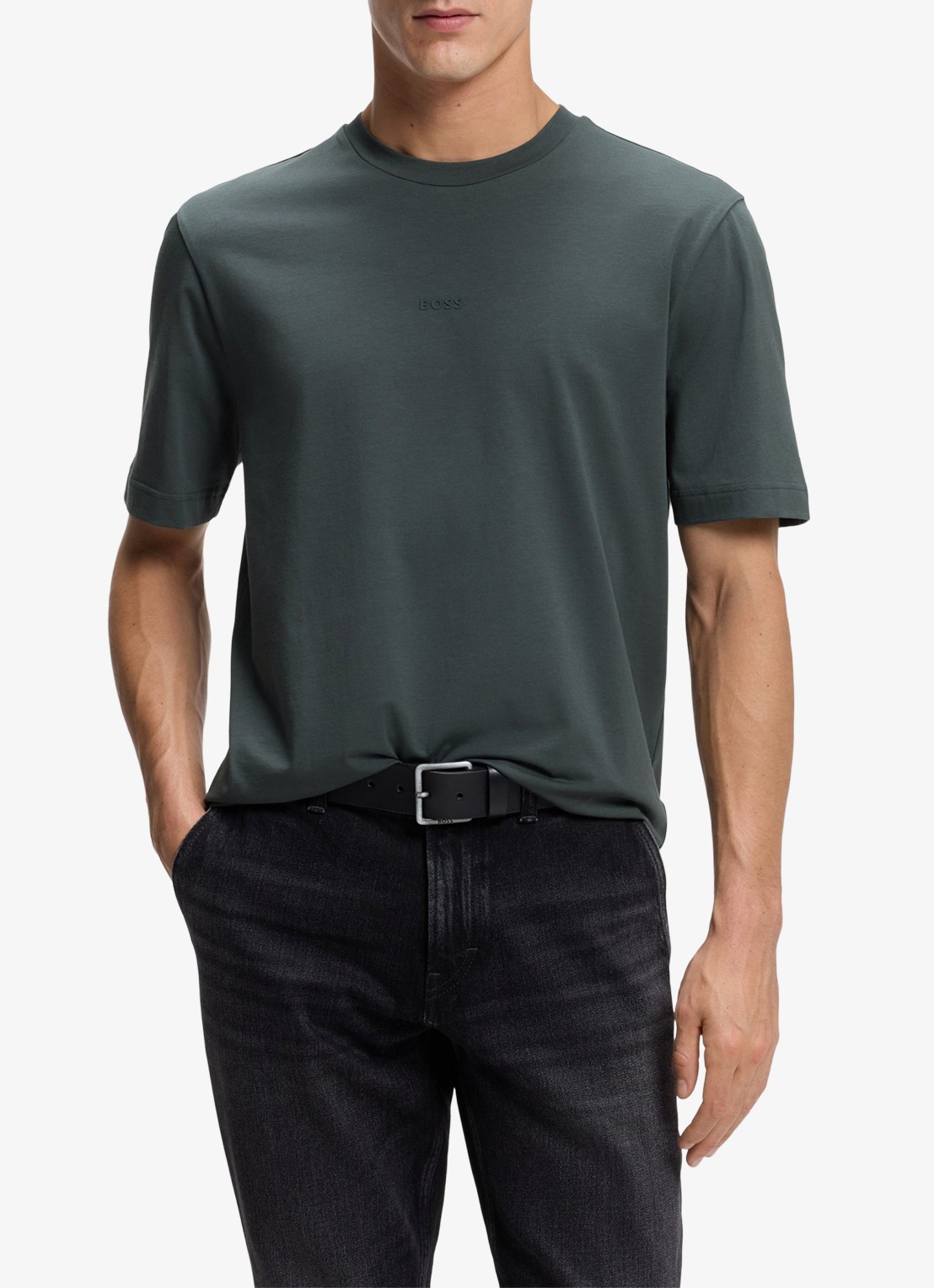 BOSS TChup T-shirt met logo - detail 2 open green-377 / groen