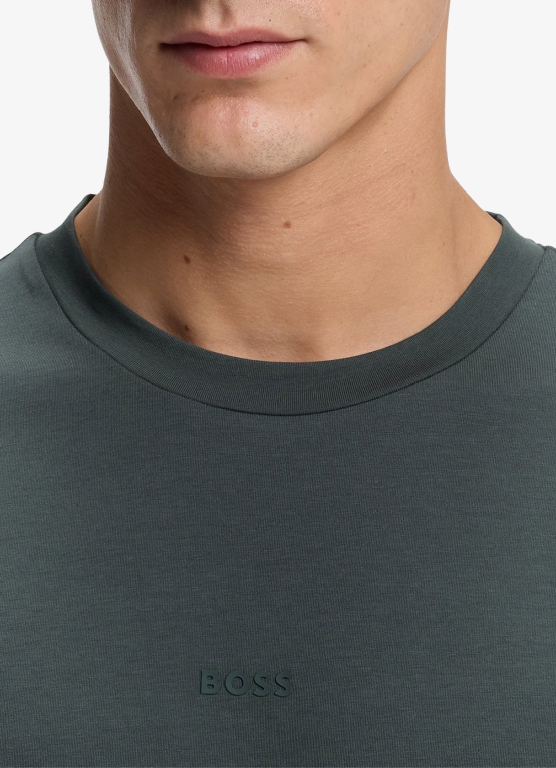 BOSS TChup T-shirt met logo - detail 3 open green-377 / groen
