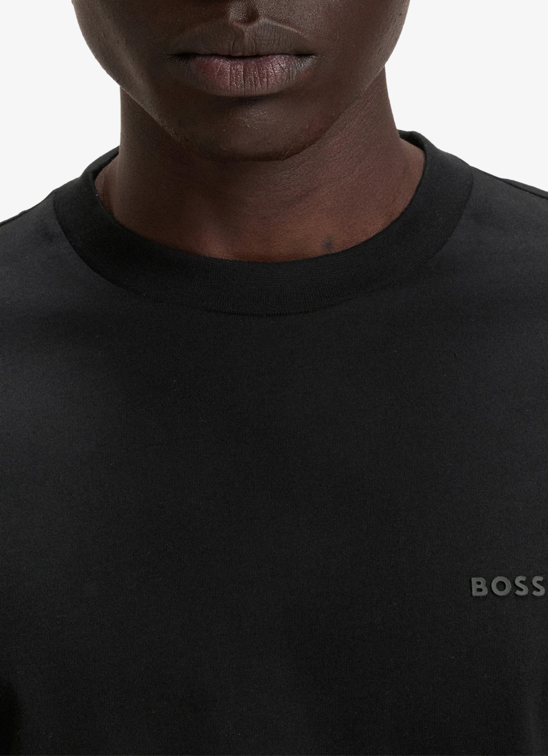 BOSS Thompson T-shirt met logo - detail 3 zwart