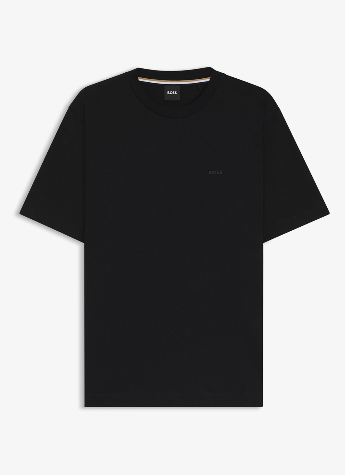 BOSS Thompson T-shirt met logo - voorkant 4 zwart