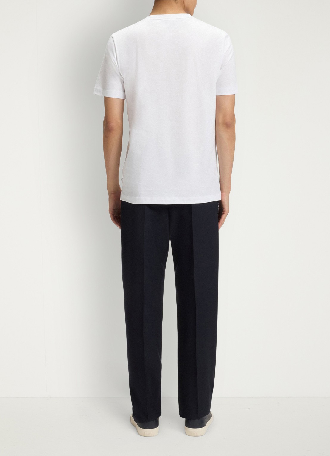 BOSS Thompson T-shirt met logo - achterkant wit