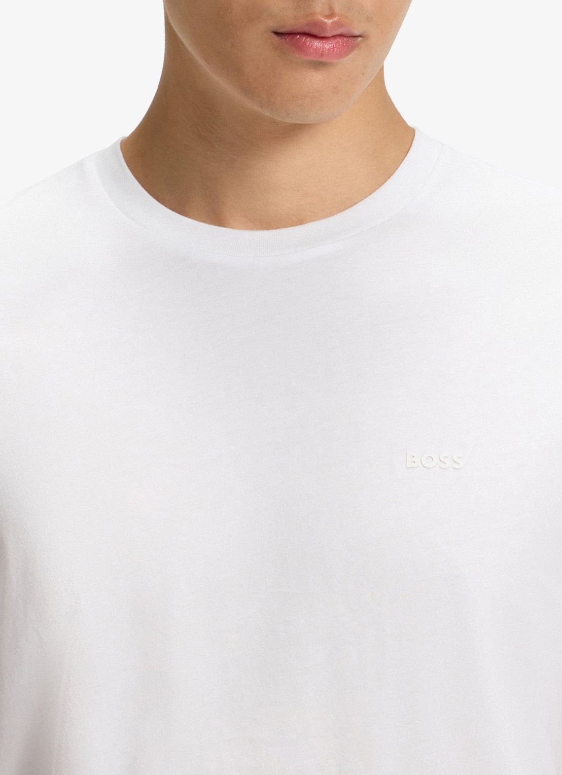 BOSS Thompson T-shirt met logo - detail 5 wit